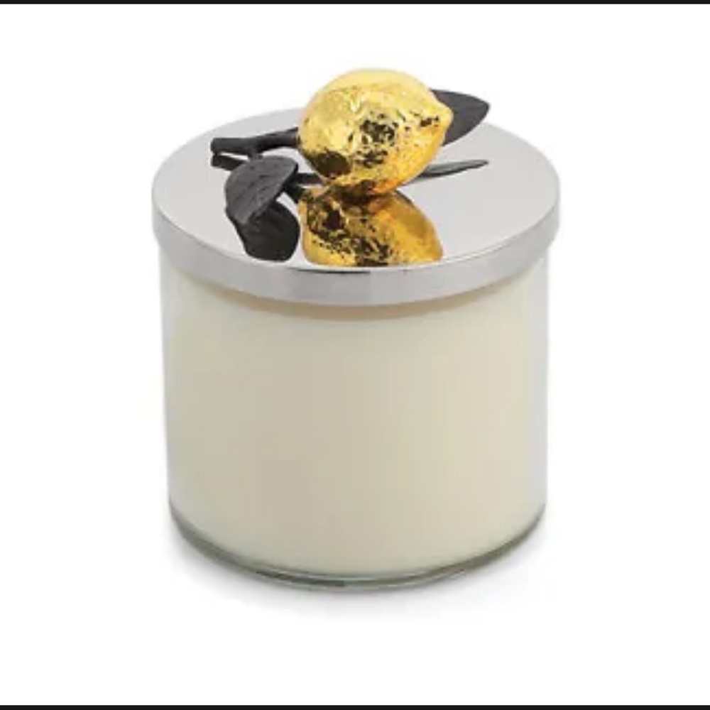 New in box- Michael Aram Lemonwood Candle.